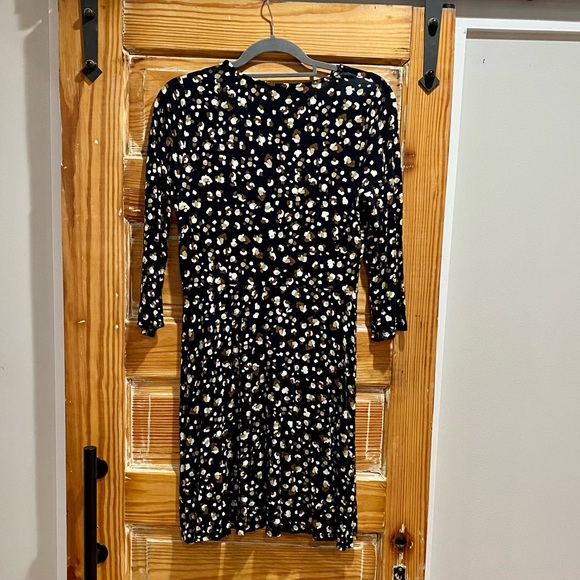 Nine Britton Scallop Neck Black Leopard Dress - Picture 2 of 3